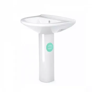 Раковина 600х480х195мм с пьедесталом W101 Home De Lux (ВКЗ)