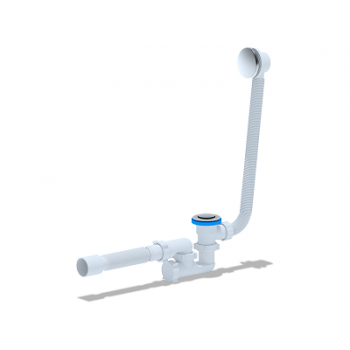 Сифон для ванны с выпуском и переливом 1 1/2"х40 КЛИК-КЛАК EC255S с гибкой трубкой 40/50 мм АНИ