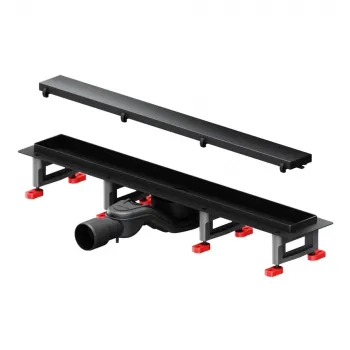 Лоток душевой AM.PM MasterFlow, 60см, W01SC-U11-060-04BM, с решеткой, матовый черный