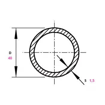 Труба стальная эл/св тонкостенная D 40х1,5