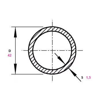 Труба стальная эл/св тонкостенная D 42х1,5