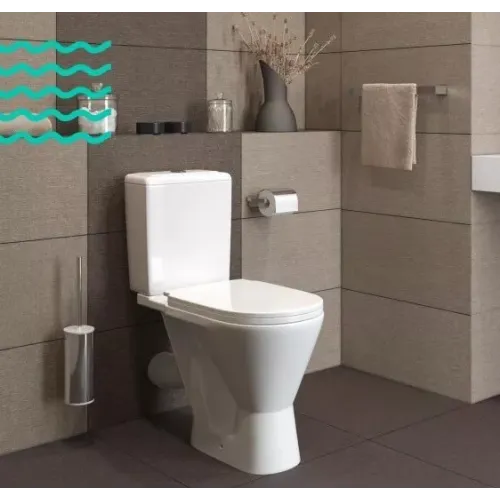 Унитаз-компакт косой выпуск GESSO W101 Home De Lux, 2-режим. армат., сиденье , крепеж