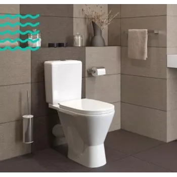 Унитаз-компакт косой выпуск GESSO ATLAS Home De Lux, 2-режимная арматура, сиденье с микролифтом, крепежом